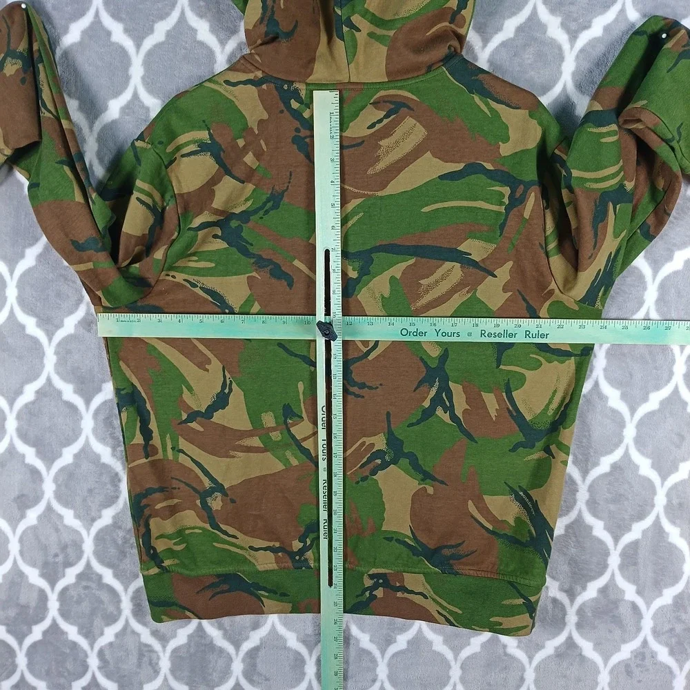 Polo Ralph Lauren Hoodie Men Large Green Brown Camouflage Full Zip Streetwear